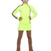 IceDress Figure Skating Skirt - Thermal - Olympus (Lime With Black Lamps)