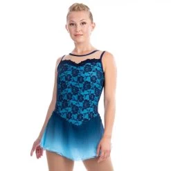 Elite Xpression - Blue Faded Lace Dress -Figure Skating Shop f20ed6c81e77 61106.1643097711