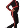IceDress - Figure Skating Training Overalls - Sport Style (Dark Gray With Coral)