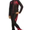 IceDress Figure Skating Thermal Pants -Euler (Gray And Raspberry)