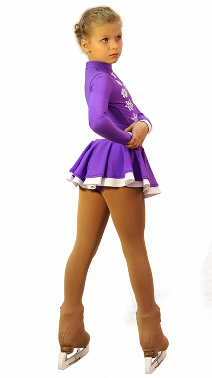 IceDress Figure Skating Dress-Thermal - Snowflake (40% OFF, Purple And White) 4 IceDress Figure Skating Dress-Thermal - Snowflake (40% OFF, Purple And White) - Image 2