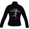 Closeout Poly/Spandex Ice Skating Jacket With Pink Ombre "Ice Skater" Metallic Studs Design -Figure Skating Shop pinkombrejacket 31014.1571956628